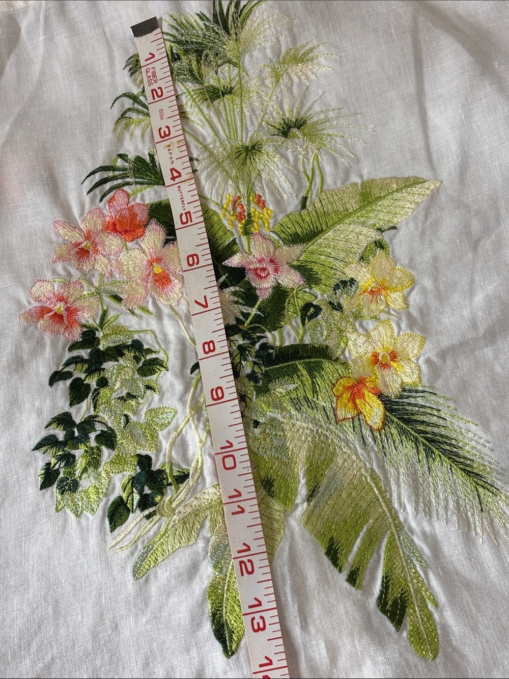 Tommy Bahama women’s White 100% Linen Colorful Floral Accent Button-Up Shirt S/P - Picture 3 of 14